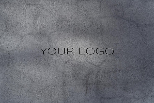 3D PSD Logo de l'entreprise Mockup sur le mur Moderne affichage du logo de la façade