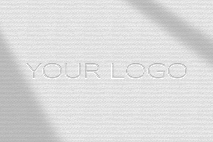 PSD 3d psd logo de l'entreprise mockup sur le mur moderne affichage du logo de la façade