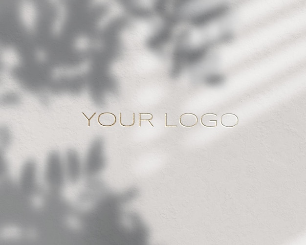 3D PSD Logotipo de la compañía Mockup en la pared Logotipo de fachada de letrero colgado moderno
