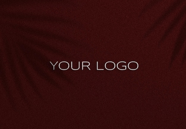 3D PSD Logotipo de la compañía Mockup en la pared Logotipo de fachada de letrero colgado moderno