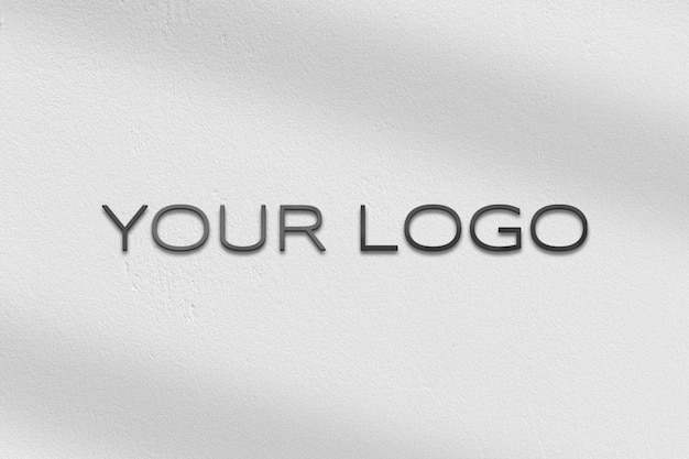 3D PSD Logotipo da Companhia Mockup Na Parede Moderno Sign Hang Logotipo da fachada