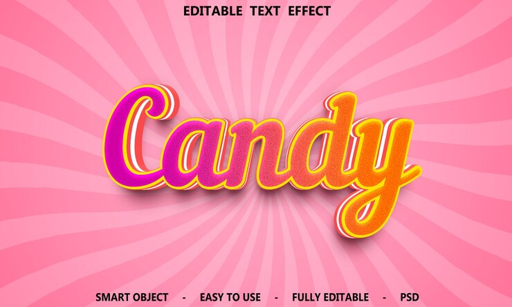 PSD 3d psd text effect fully editable