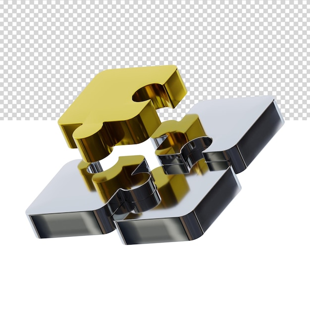 3D-Puzzleteile hochwertige Render isoliert