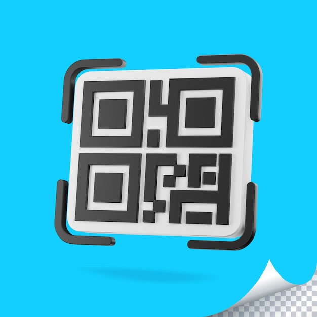 PSD 3d-qr-code-symbol