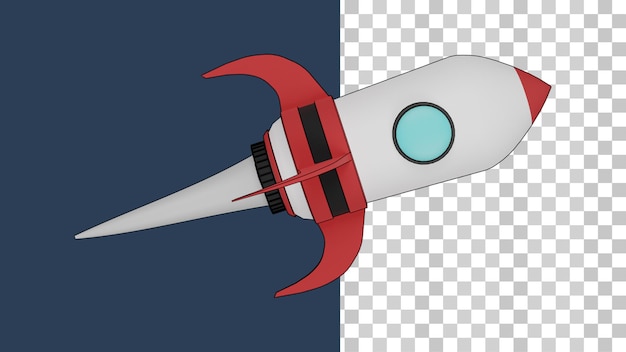 3D-Raketenstartillustration
