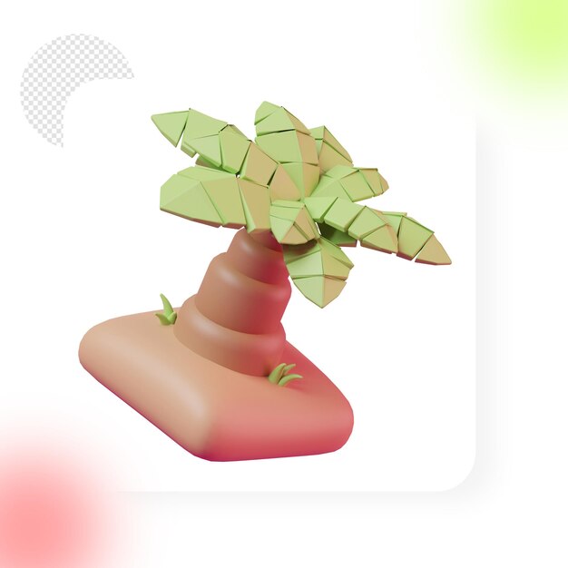 3d ramadan icon - date palm icon