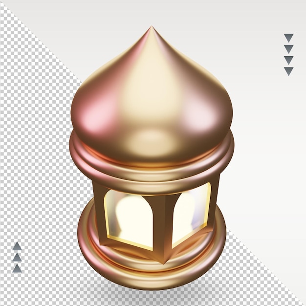 PSD 3d ramadan lantern icon rendering vista superior