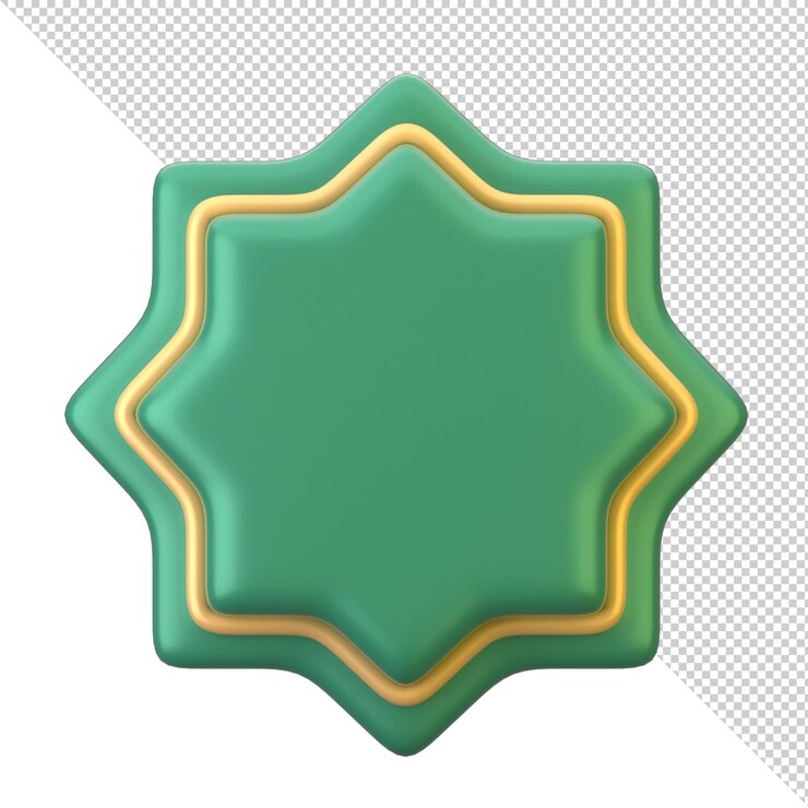 PSD 3d ramadán triángulo islámico símbolo icono
