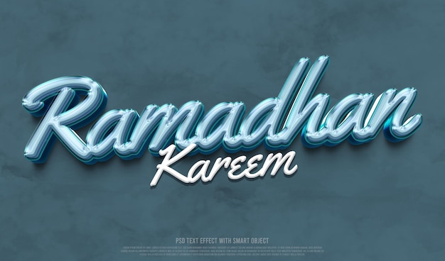 3d ramadhan kareem bearbeitbare texteffekt-modellvorlage