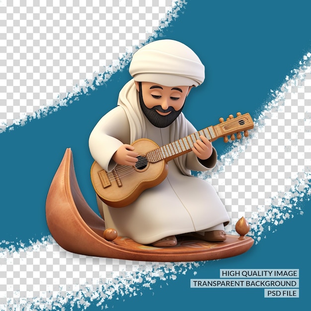 PSD 3d ramadhan personaje 3d png clipart trasfondo aislado transparente