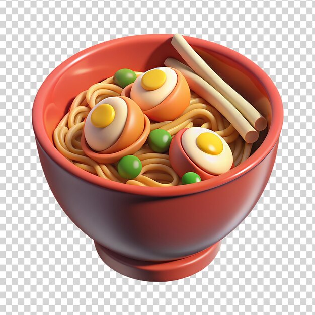 PSD 3d ramen isolado em fundo transparente