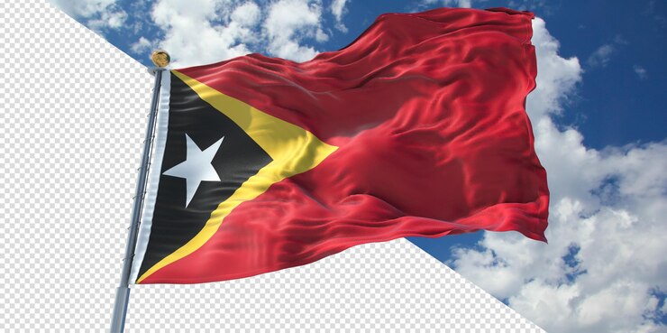 PSD 3d realista hace que timor oriental sea transparente