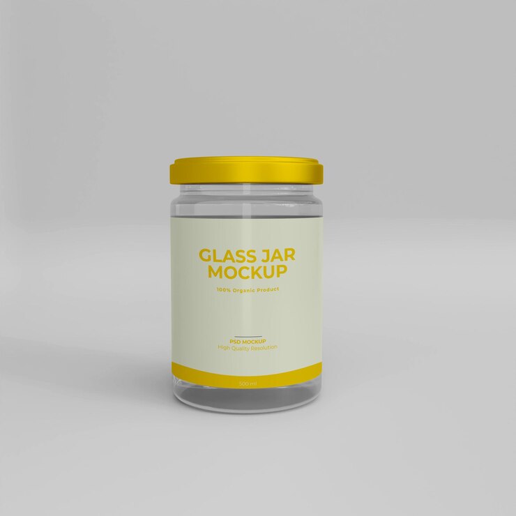 3D realista Jar Mockup