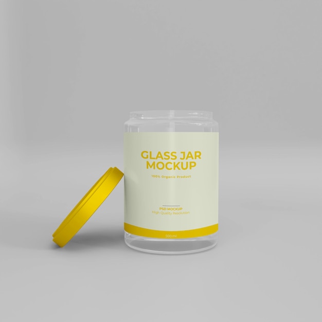 3d realista jar mockup