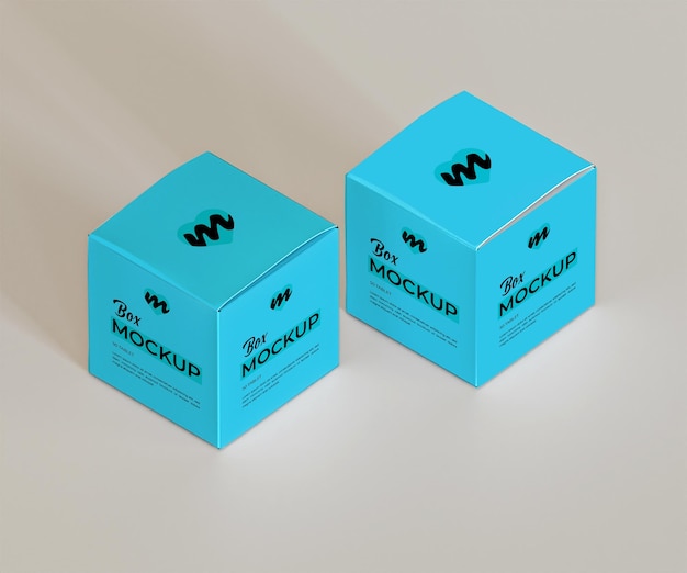 3d realistic box mockup