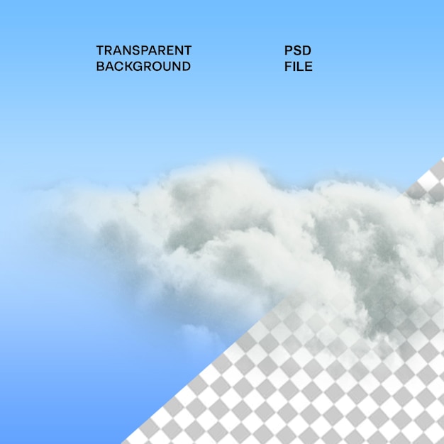 3d realistic overlay clouds isolated on transparent background Real transparency effect