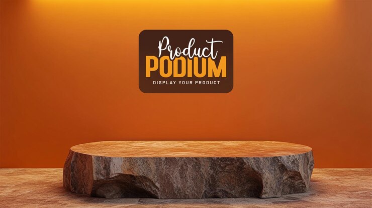 PSD 3d realistic podium