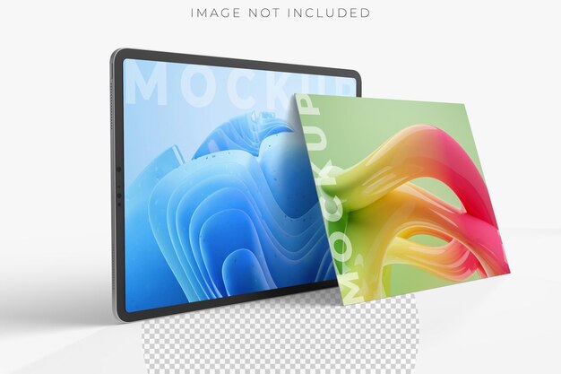 3D realistic tablet digital device blank screen mockup with blank screen on background Perfect for presentation interface UI UX showcase digital product display website application or ads