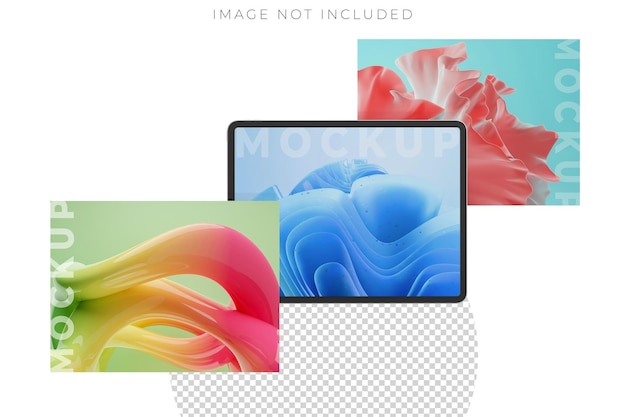 3D realistic tablet digital device blank screen mockup with blank screen on background Perfect for presentation interface UI UX showcase digital product display website application or ads