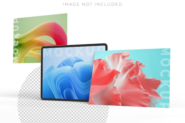 3D realistic tablet digital device blank screen mockup with blank screen on background Perfect for presentation interface UI UX showcase digital product display website application or ads