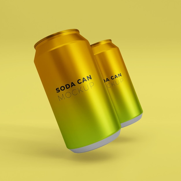 3d realistische soda-dose kann nachgebaut werden