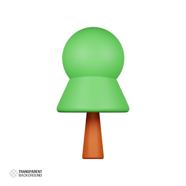 PSD 3d-realistisches baum-symbol
