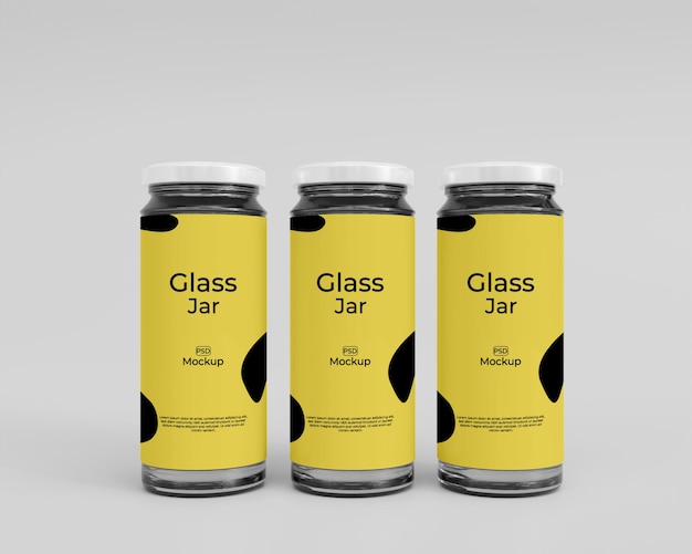 PSD 3d realistisches glas-mockup