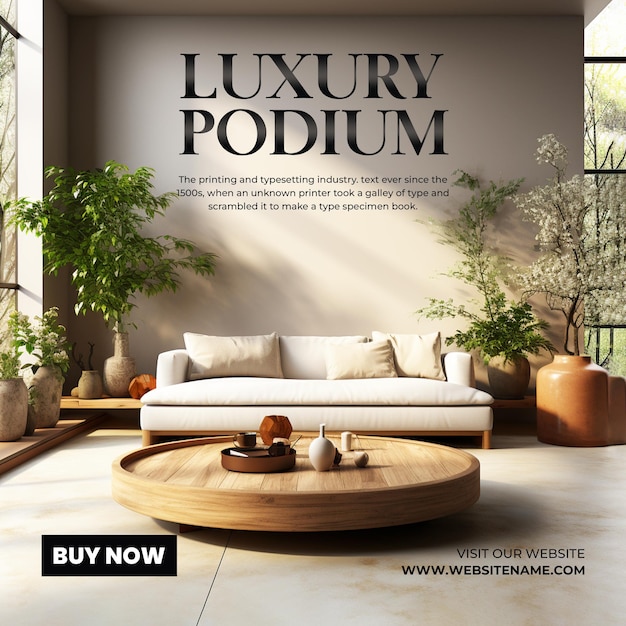 PSD 3d-realistisches luxusprodukt podium bühne hintergrund