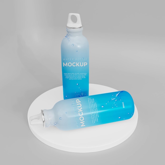 3D Realistisches Wasserflaschenmodell oder Hydroflasche