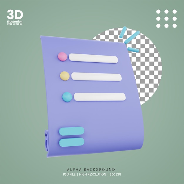 3d-rechnungstransaktionsillustration