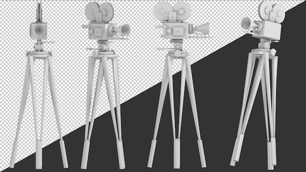 3d rende la fotocamera retrò