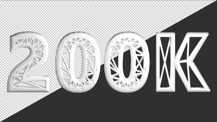 PSD 3d render 200k seguidor