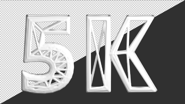 PSD 3d render 5k seguidor