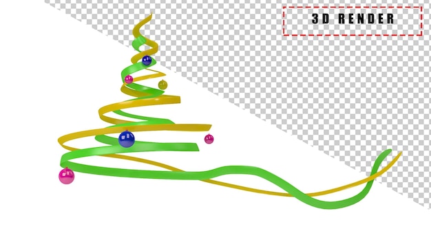 PSD 3d-render-abstrack-weihnachtsbaum