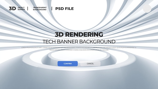 3D render abstract bg psd (en inglés)