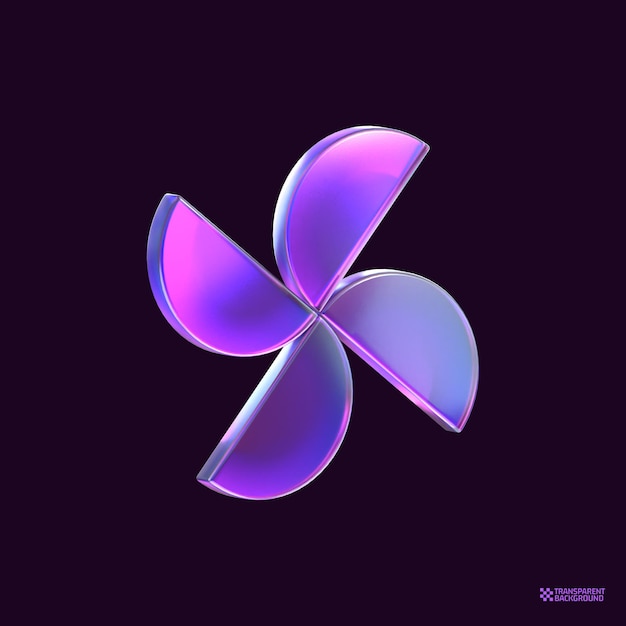 3d render abstract hologram geometric shape