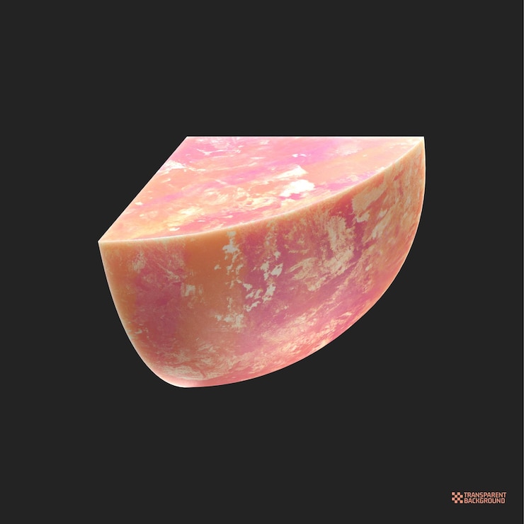 PSD 3d, render, abstrakt, pfirsich, geometrische form
