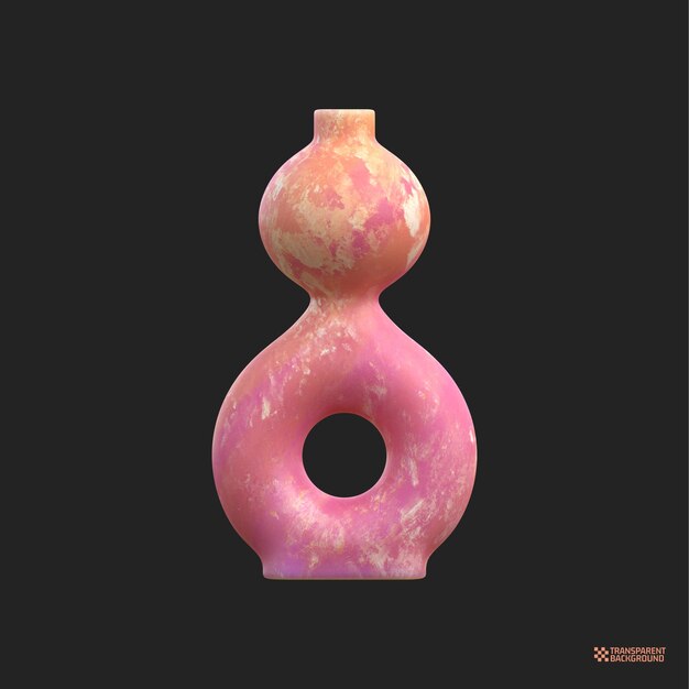 3d, Render, Abstrakt, Pfirsich, Geometrische Form