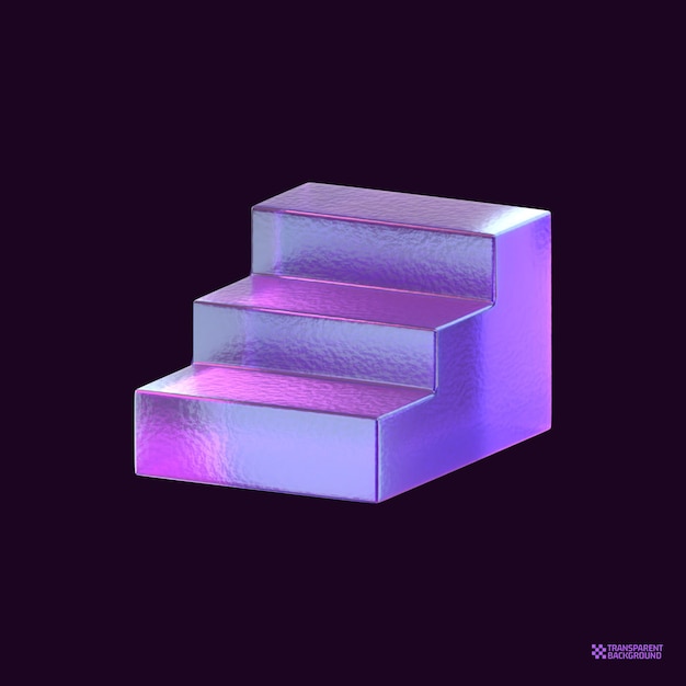 3D-Render abstraktes Hologramm geometrische Form