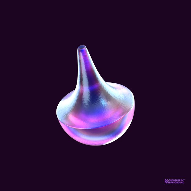 3D-Render abstraktes Hologramm geometrische Form