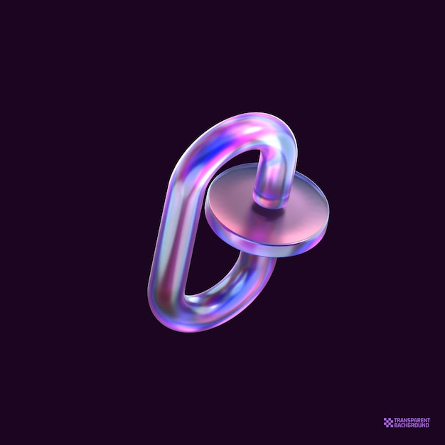 3D-Render abstraktes Hologramm geometrische Form