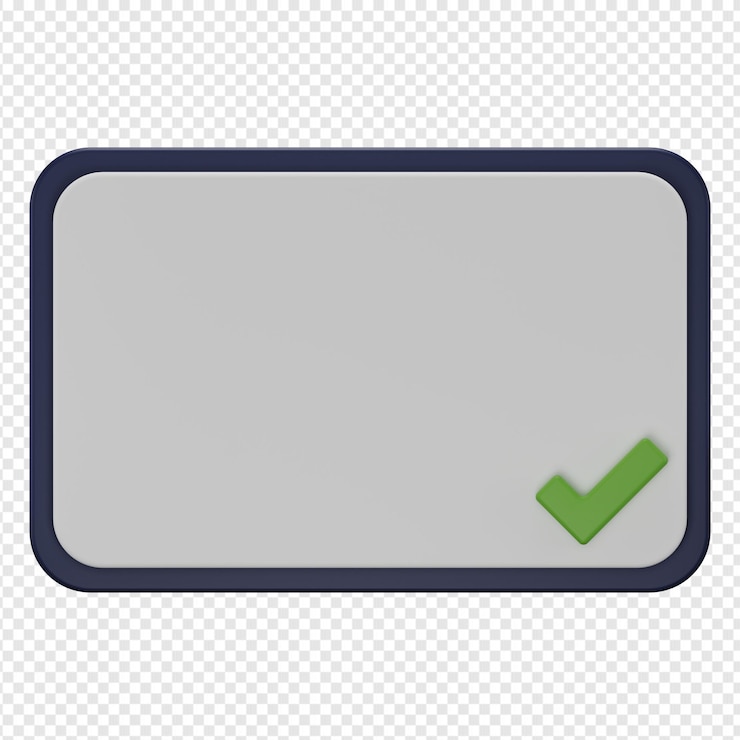 PSD 3d render aislado de check in board icono psd