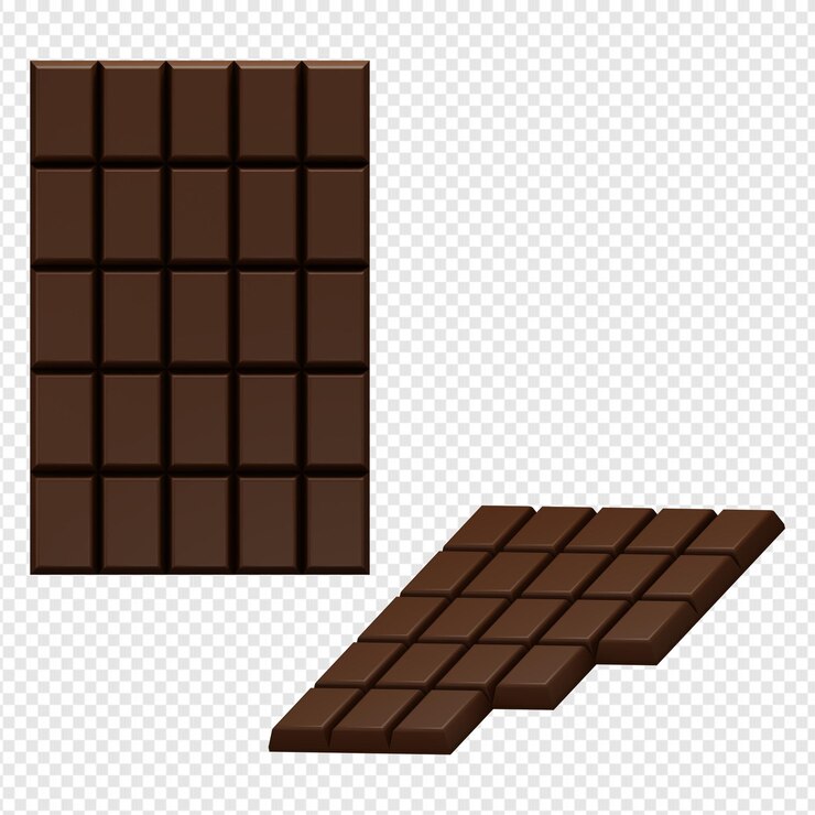 PSD 3d render aislado de icono de chocolate psd