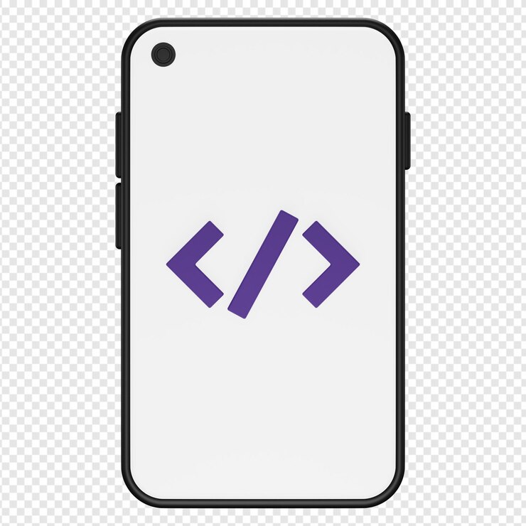 PSD 3d render aislado del icono de programación móvil psd