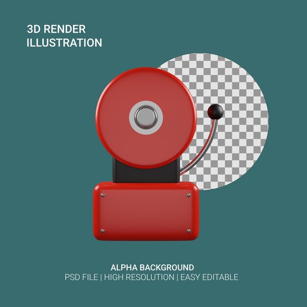 PSD 3d-render-alarm-abbildung