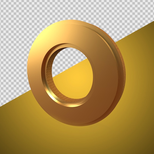 3D Render Alfabeto Oro