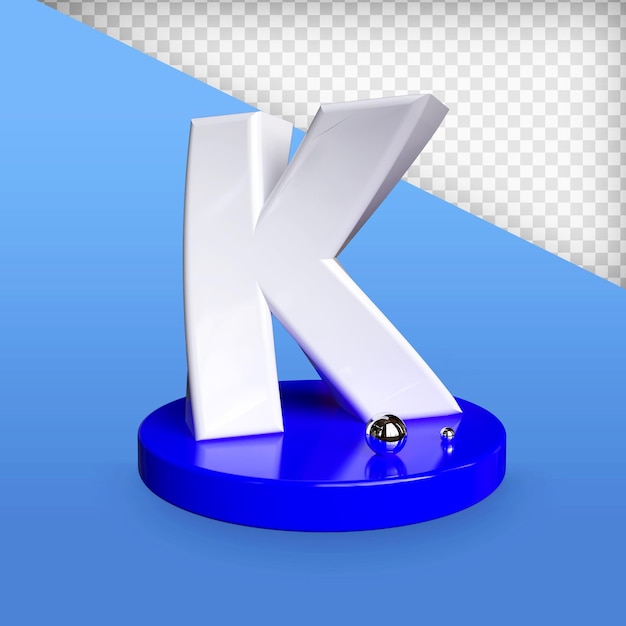 3d render alfabeto premium