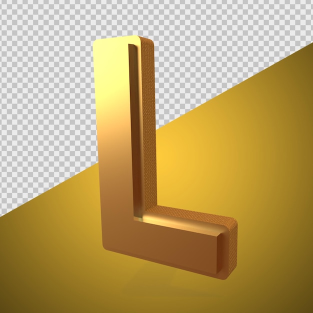 3D-Render-Alphabet Gold