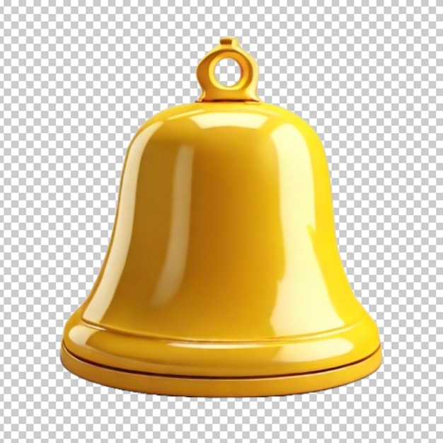 3d render amarillo campana png psd