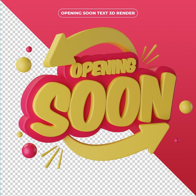 3d render apertura próximamente banner